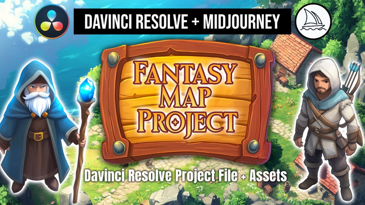 Free DaVinci Resolve Fusion Project: Fantasy Map Animation (Trent)