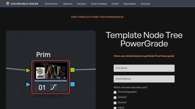 Free DaVinci Resolve PowerGrade: Template Node Tree for Every Grade (Cullen Kelly)