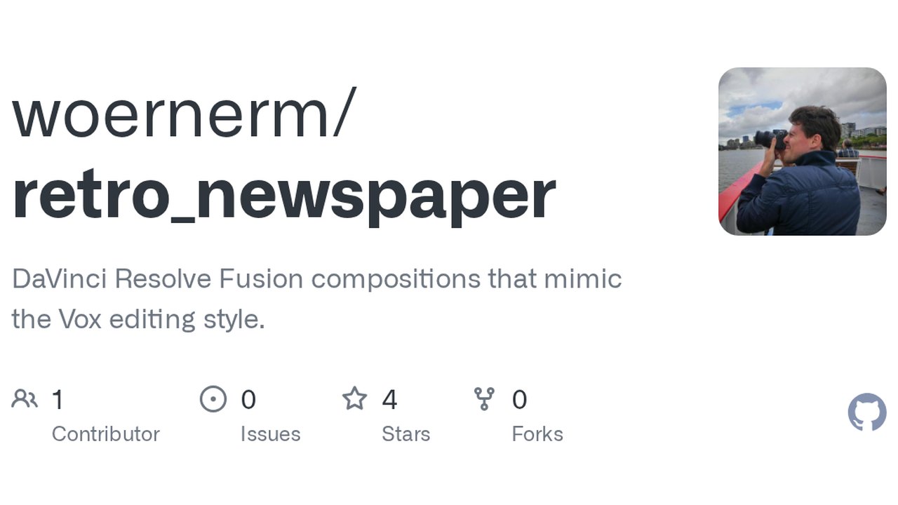 Free DaVinci Resolve Fusion Template: Retro Newspaper Vox-Style Graphics Pack (Marcus Wörner)