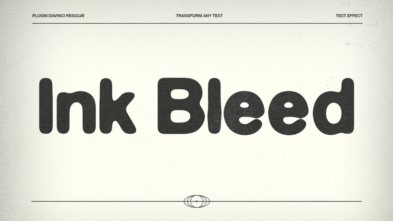 Free DaVinci Resolve 20+ Fusion Template: Ink Bleed Animated Text Effect (Nina Digital)