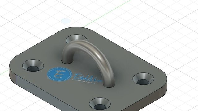 Free Fusion 360 Drawing-to-Model Exercise: Door Latch (eduvision)