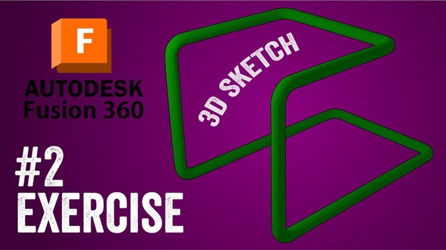 Free Fusion 360 Project: 3D Sketch Tutorial #2 (Pistacchio Graphic)