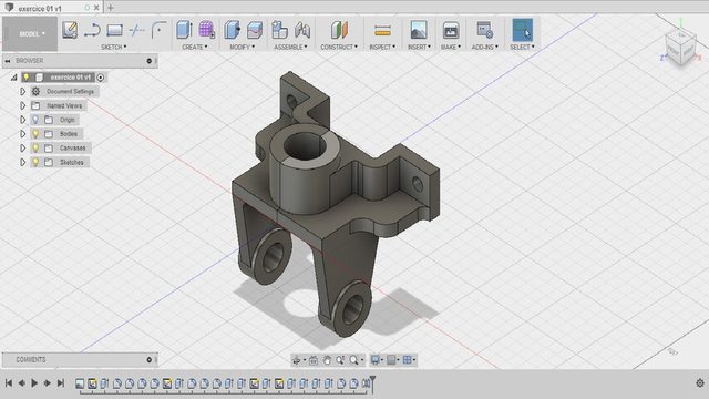 Free Fusion 360 Beginner Exercise: Video + Project File (22_noreddine)