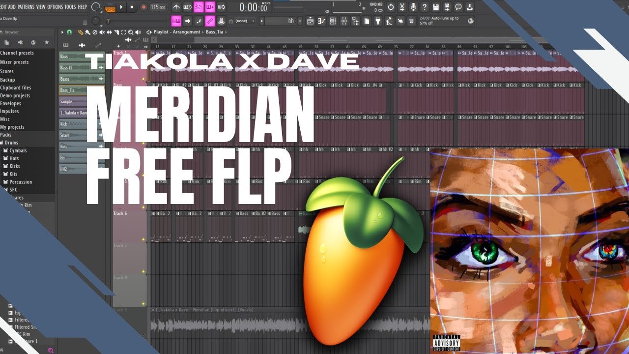 Free FL Studio FLP: Tiakola x Dave 'Meridian' Remake (IBC Beatz)