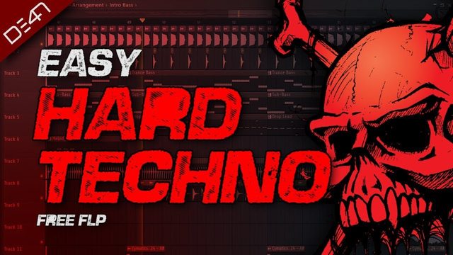 Free FLP: Easy Hard Techno Track in FL Studio, Key of C (D34N)