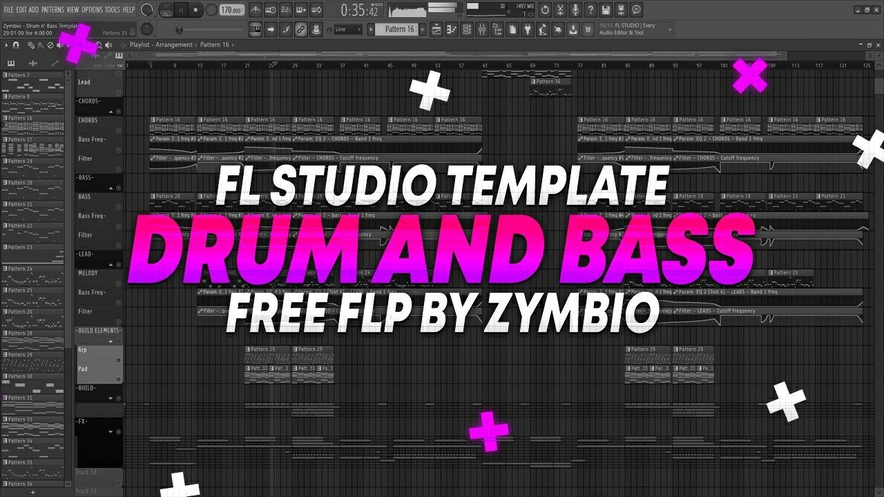 Free FL Studio 20.7 Drum & Bass Template by Zymbio (FLP Family)