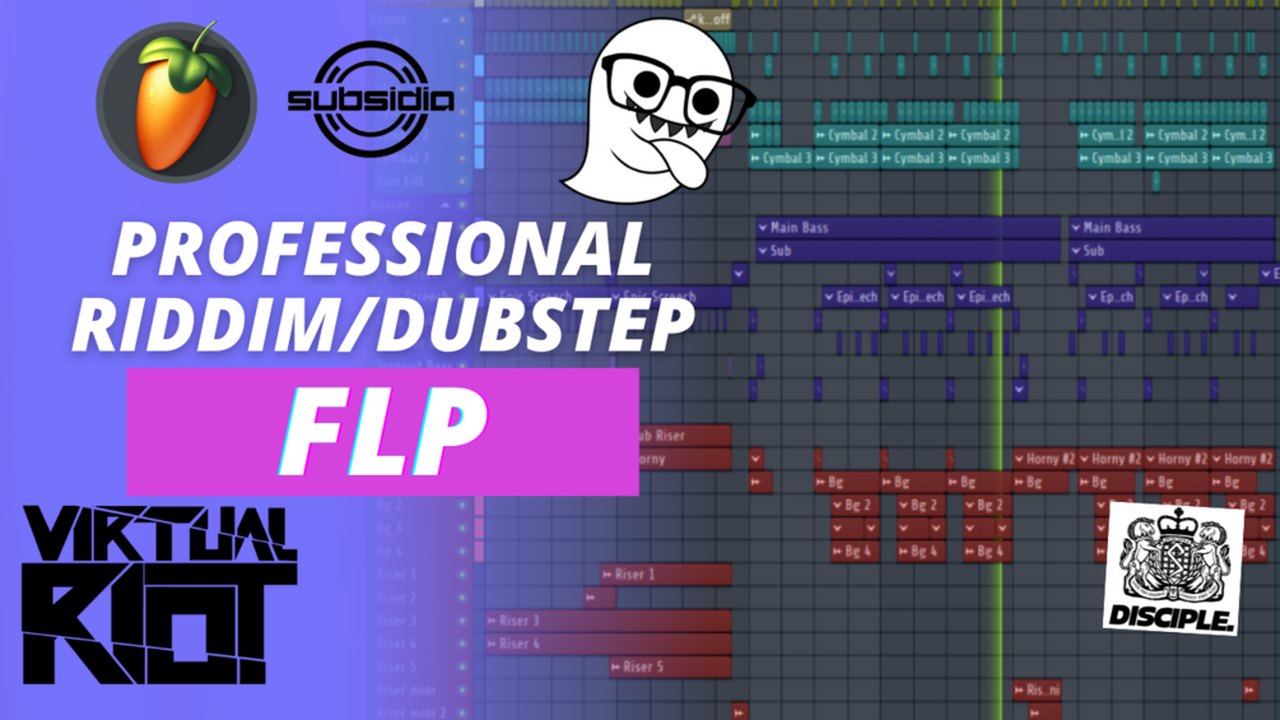 Free FL Studio Project: Hi I'm Ghost and Virtual Riot Style Riddim Dubstep (extasytunes)