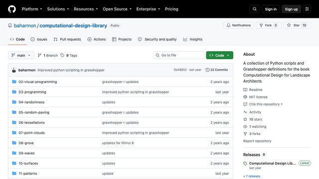 Free Grasshopper Files: Computational Design Library (Brendan Harmon)