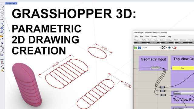Free Grasshopper Definition: Parametric 2D Drawing Creation (PC Sim)