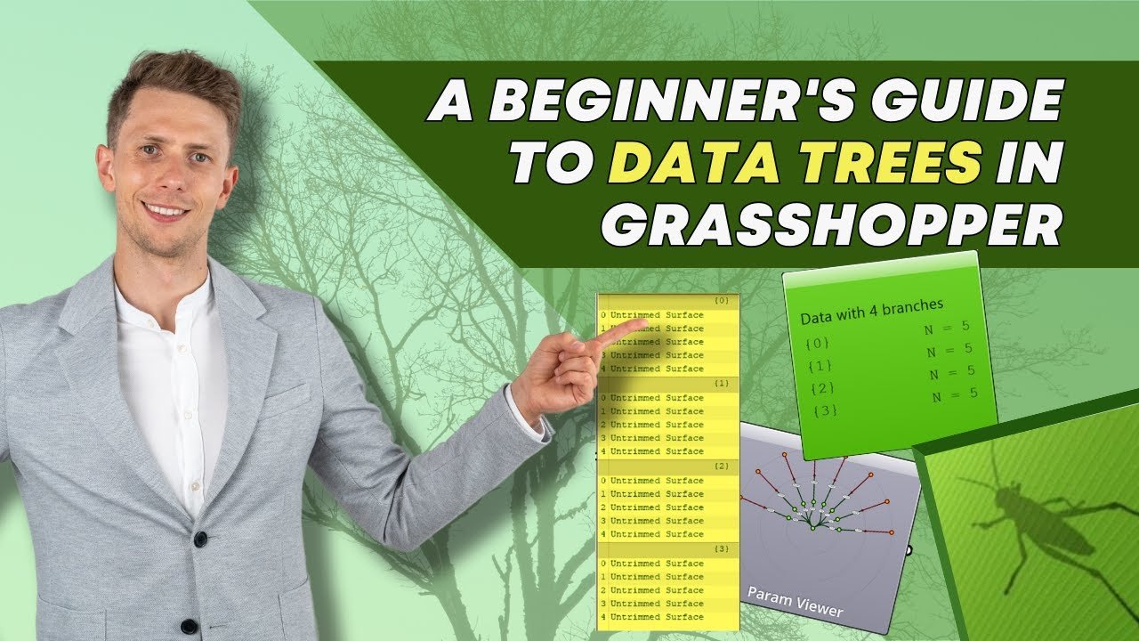Free Grasshopper Exercises: Data Trees for Beginners (Learn Grasshopper)