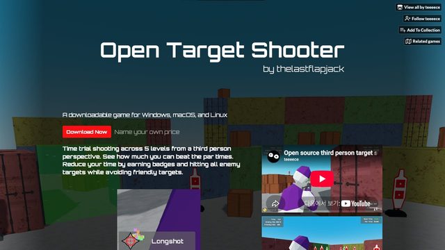 Free Godot 3.5 Project: Open Target Shooter 3D Time-Trial Game