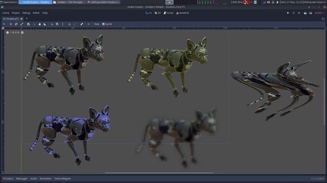 Free Godot 3 Project: 2D Sprite Shader Effects Demo (A. Popovic)