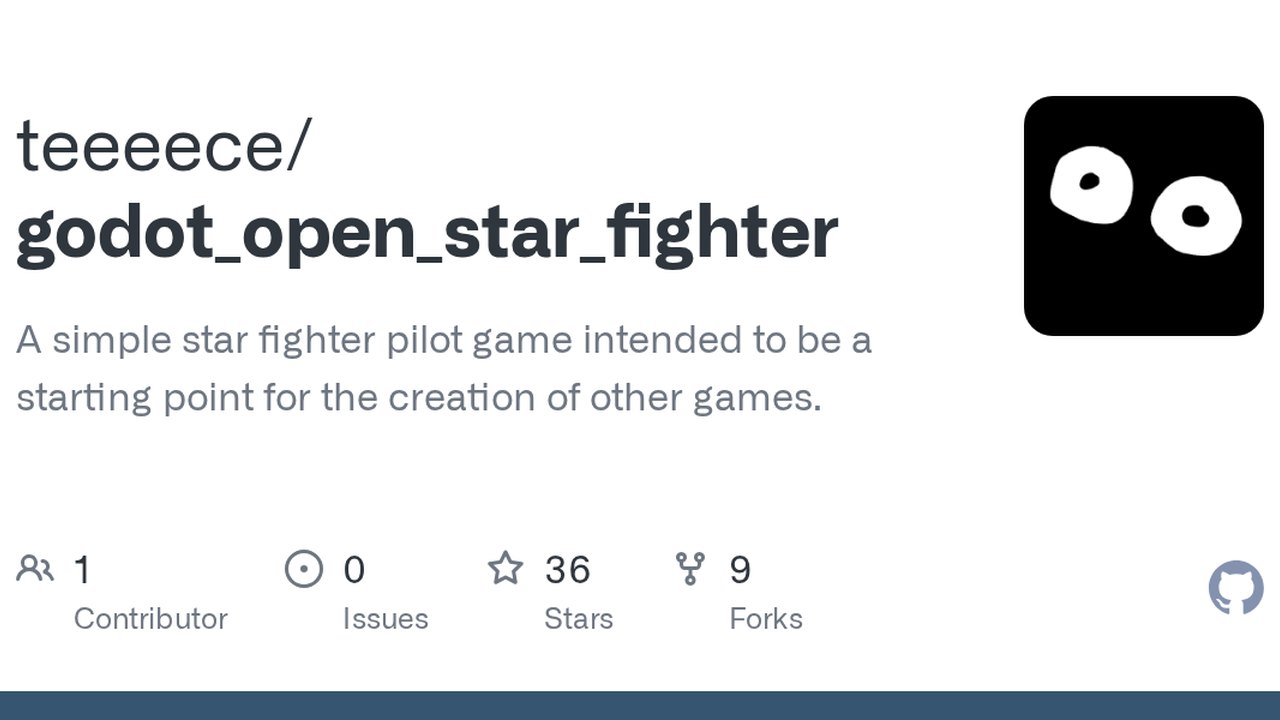 Free Godot 4.0.1 Project: Open Star Fighter 3D Space Combat Game (teeeece)
