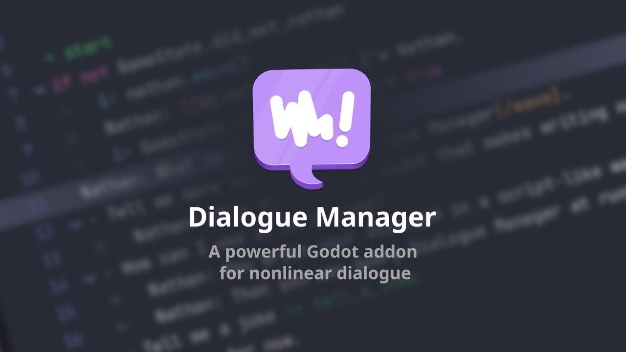 Free Godot 4.6 Addon: Dialogue Manager Branching Dialogue System (Nathan Hoad)