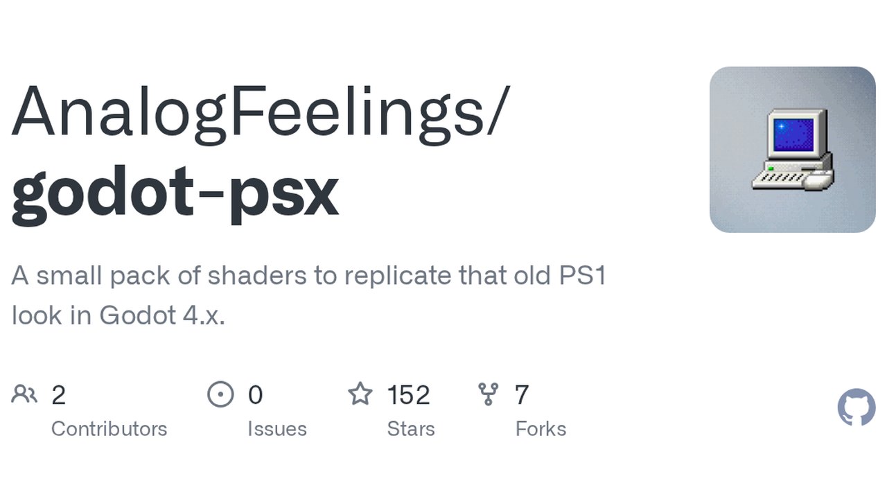 Free Godot 4 Shader: PS1 Retro Look Shader Pack (AnalogFeelings)