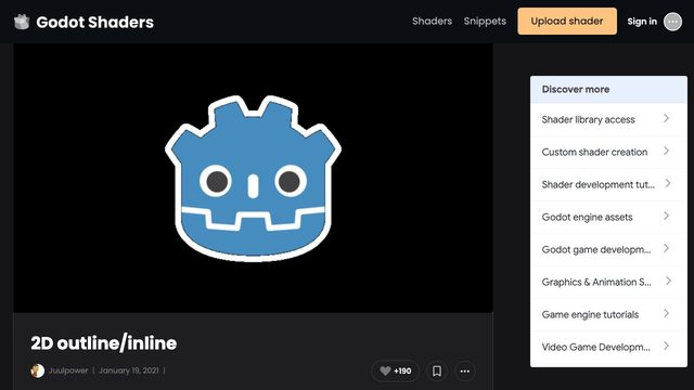 Free Godot Shader: 2D Outline and Inline Stroke (Juulpower)