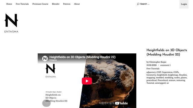 Free Houdini 22 HIP: Heightfields on 3D Objects, Copernicus (Entagma)