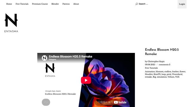 Free Houdini 20.5 HIP: Endless Blossom Remake with Vellum (Entagma)