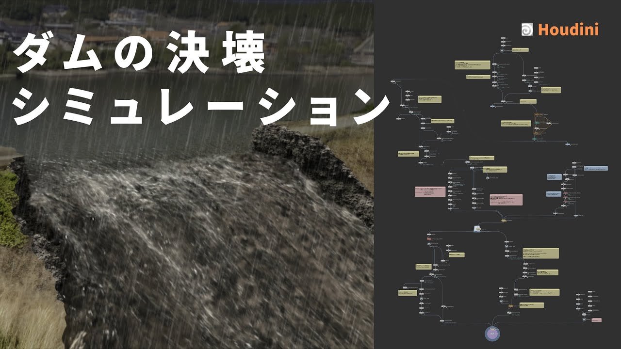 Free Houdini 20 HIP: Dam Break with Vellum Grains and Water (Indyzone)