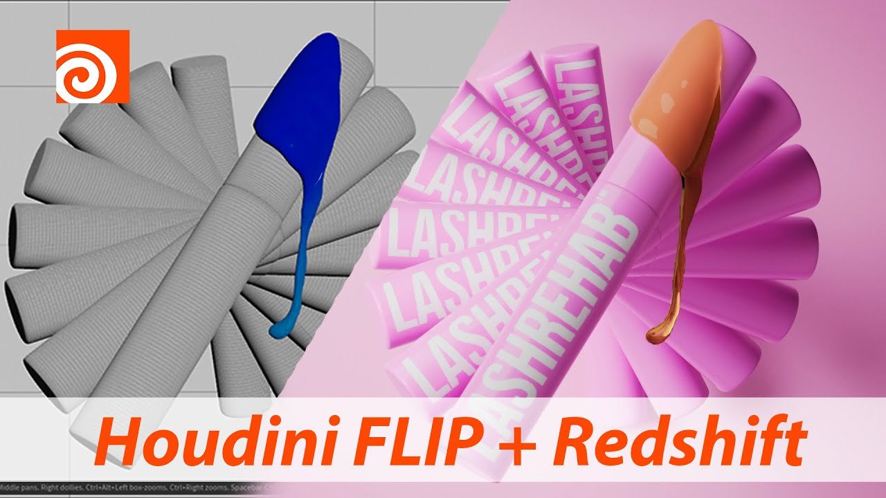 Free Houdini HIP: FLIP Cosmetic Product Shot with Redshift (Kartik)