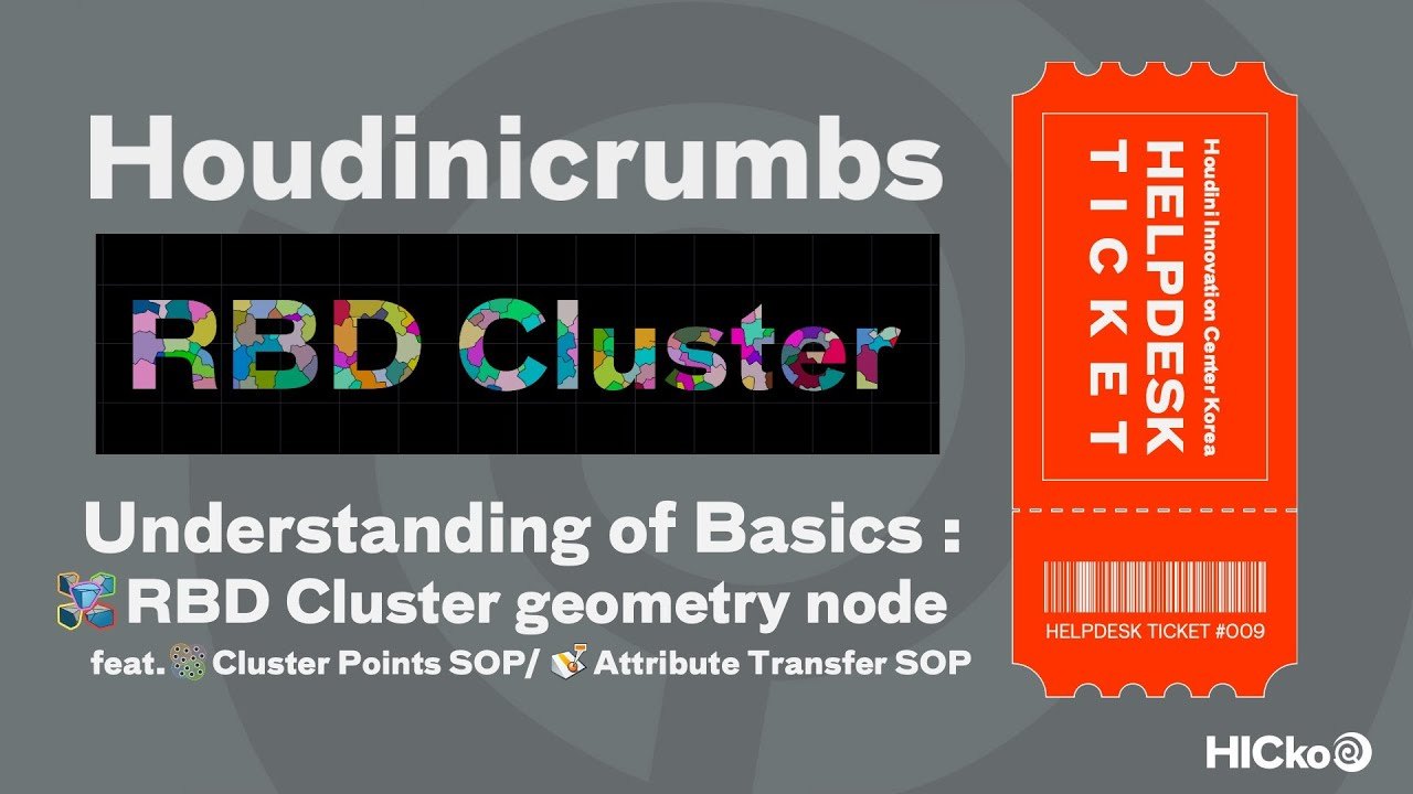 Free Houdini Scene: RBD Cluster SOP Explained (Houdinicrumbs HICko)