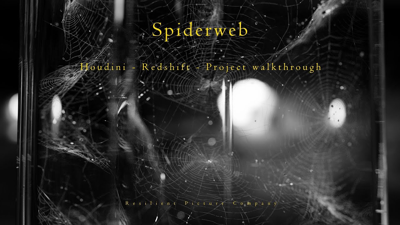 Free Houdini 19 HIP: Procedural Spiderweb, Redshift, Mardini 2022