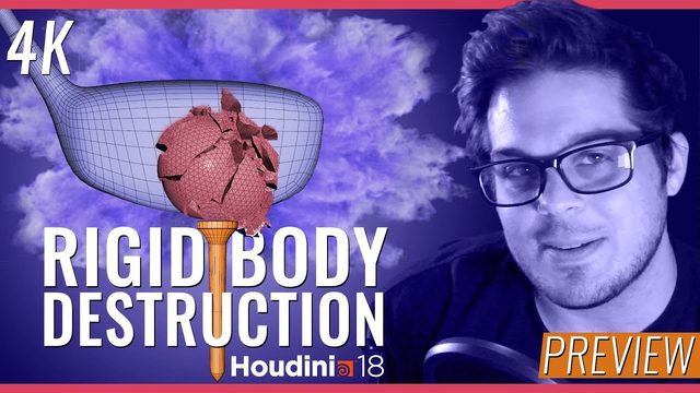Free Houdini 18 HIP: RBD Bullet and Pyro Destruction Basics (Mograph)