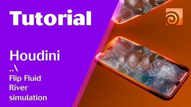 Free Houdini HIP: FLIP River Flow with Custom Gas Node Fields (Purple Light)