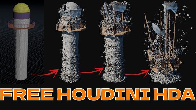 Free Houdini HDA: Procedural Lighthouse Generator (Houdini Enjoyer)