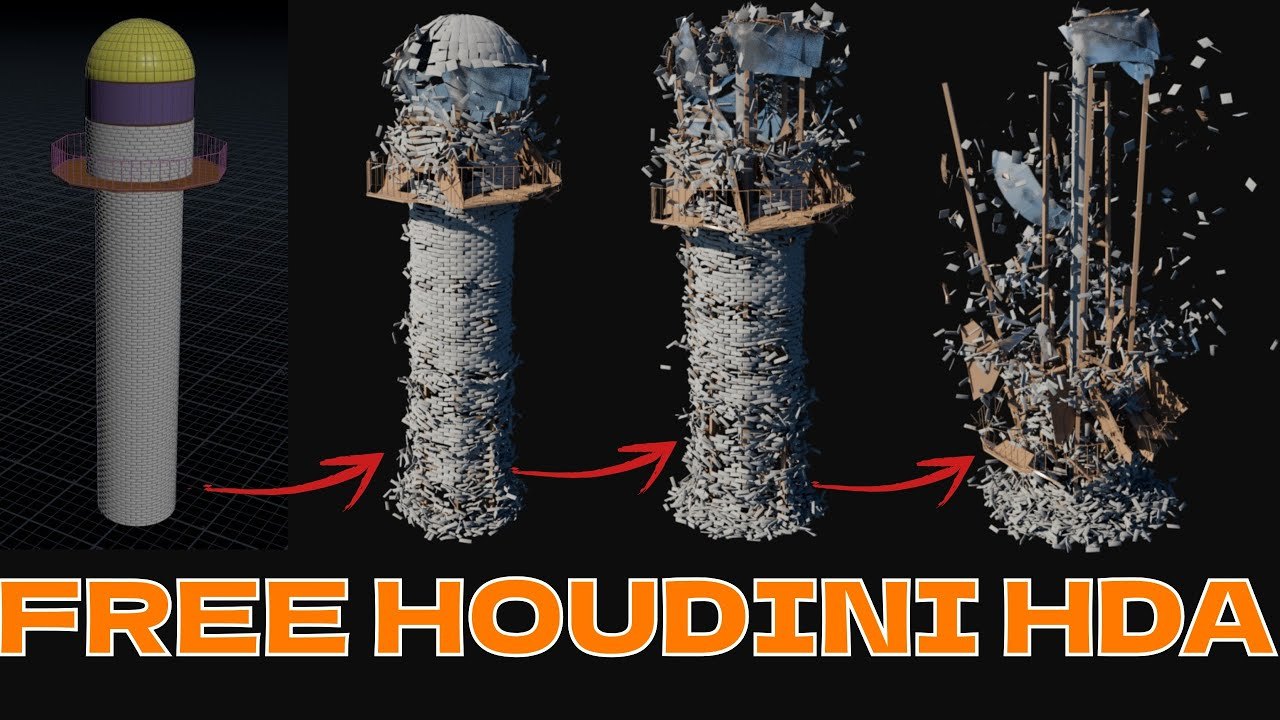 Free Houdini HDA: Procedural Lighthouse Generator (Houdini Enjoyer)