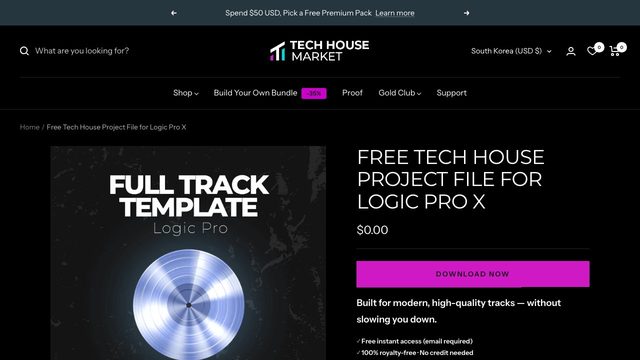 Free Logic Pro X Project: Tech House Template (Tech House Market)
