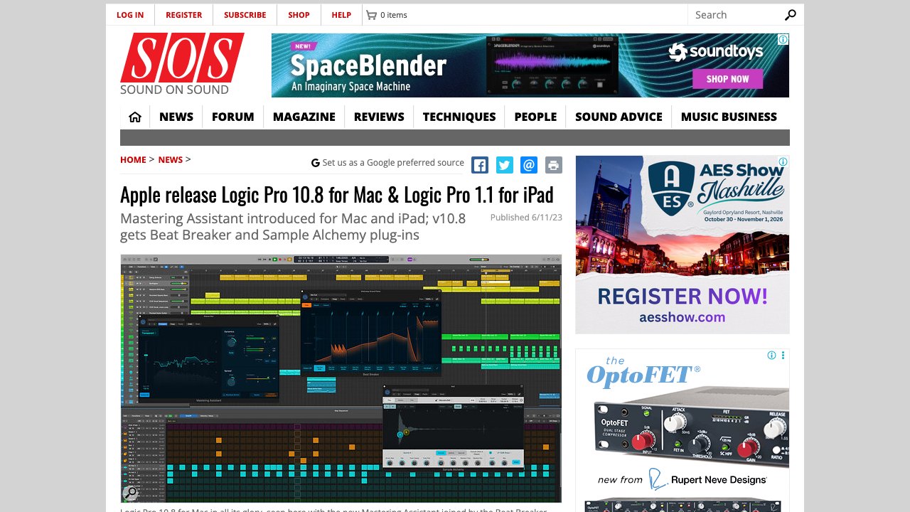 Free Logic Pro 10.8 Demo Project: Manzana by Take a Daytrip (Apple)