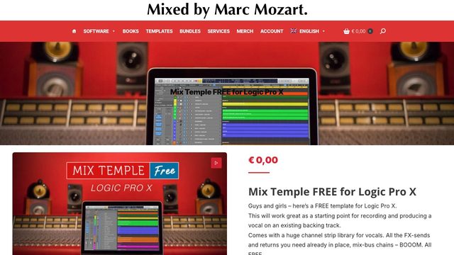 Free Logic Pro X Vocal Mix Template: Mix Temple FREE (Marc Mozart)