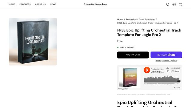 Free Logic Pro X Epic Orchestral Track Template (Jon Chapman)