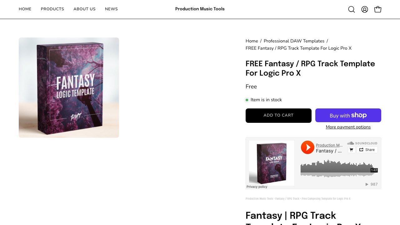 Free Logic Pro X Fantasy / RPG Game Music Template (Jon Chapman)