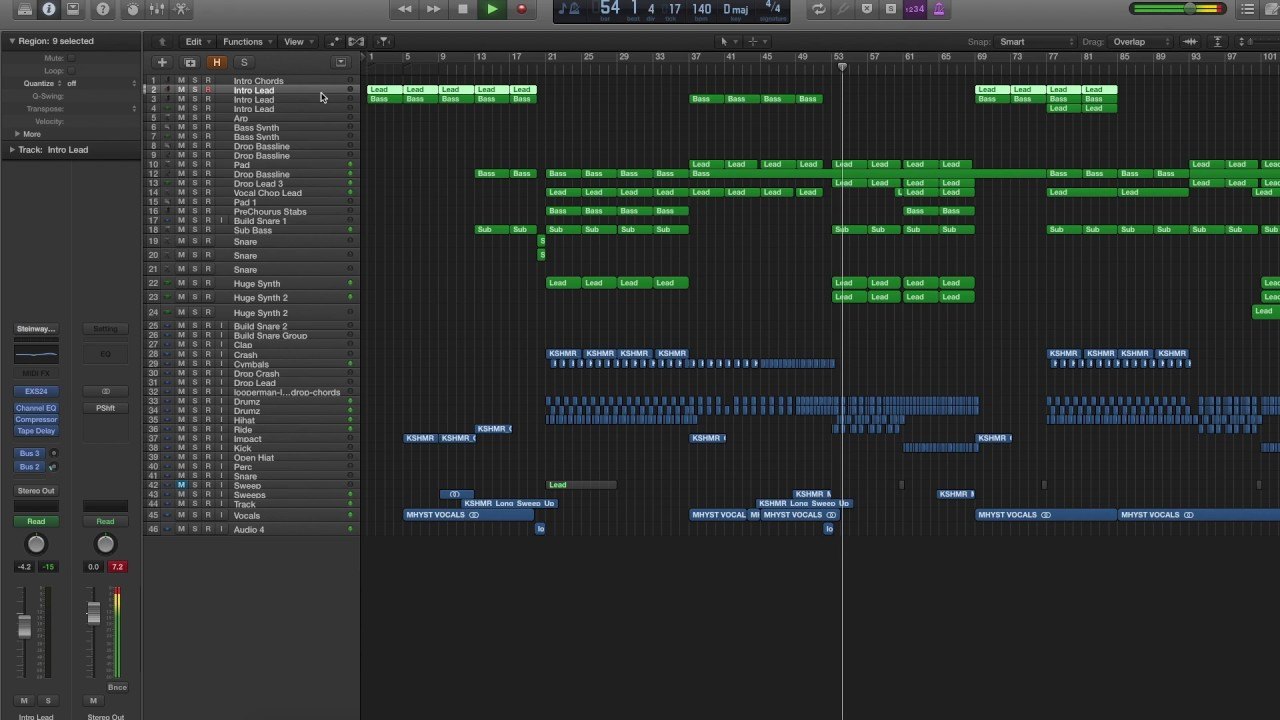 Free Logic Pro X EDM Template with Vocals (Adam Adam)