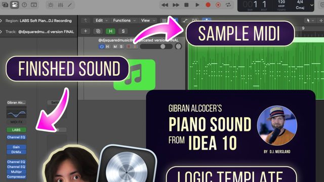 Free Logic Pro Template: 'Idea 10' Soft Piano Sound (DJ Squared Music)