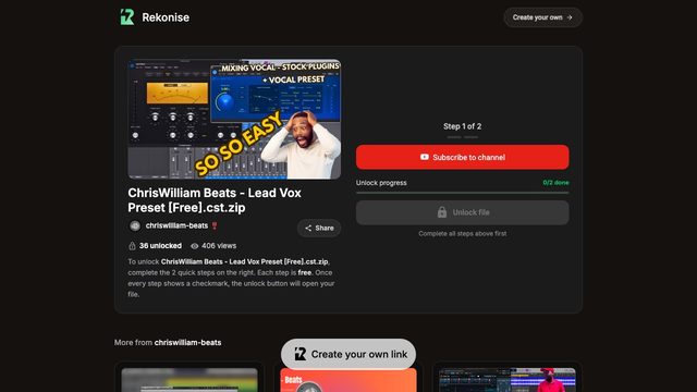 Free Logic Pro Channel Strip Preset: Lead Vocal Chain (ChrisWilliam - Beats)