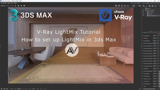 Free 3ds Max V-Ray LightMix Interior Scene (Asim Visuals)