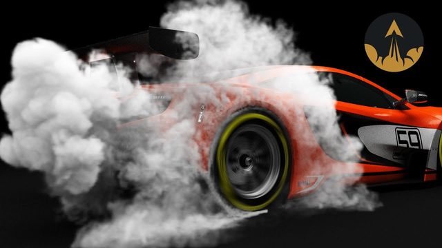 Free 3ds Max Chaos Phoenix Car Burnout Smoke Scene (RedefineFX)