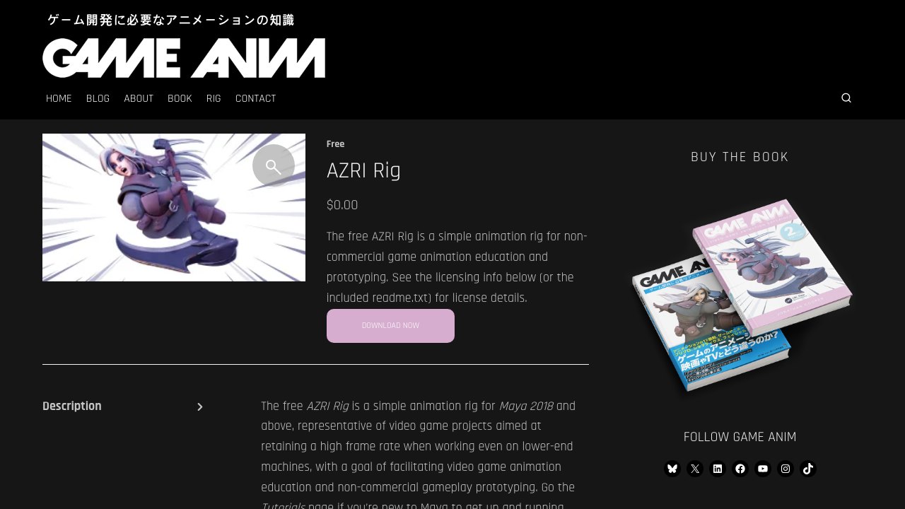 Free Maya Character Rig: AZRI Game Animation Practice Rig (gameanim)