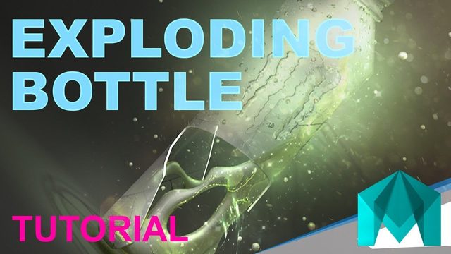 Free Maya Modeling Scene: Bottle with Liquid Tutorial File (Vbackup2)