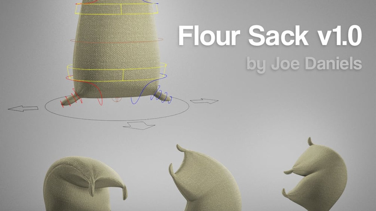 Free Maya Animation Rig: jd Flour Sack Rig by Joe Daniels (Gumroad)