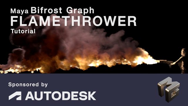 Free Maya FX Scene: MayaGuy Flamethrower Fire Effect Tutorial File