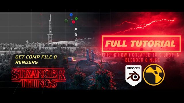 Free Blender to Nuke Files: Stranger Things Cinematic Shot Comp