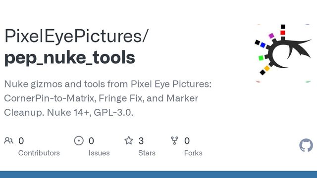 Free Nuke 14 Gizmos: CornerPin to Matrix, Fringe Fix, Marker Cleanup (Pixel Eye Pictures)
