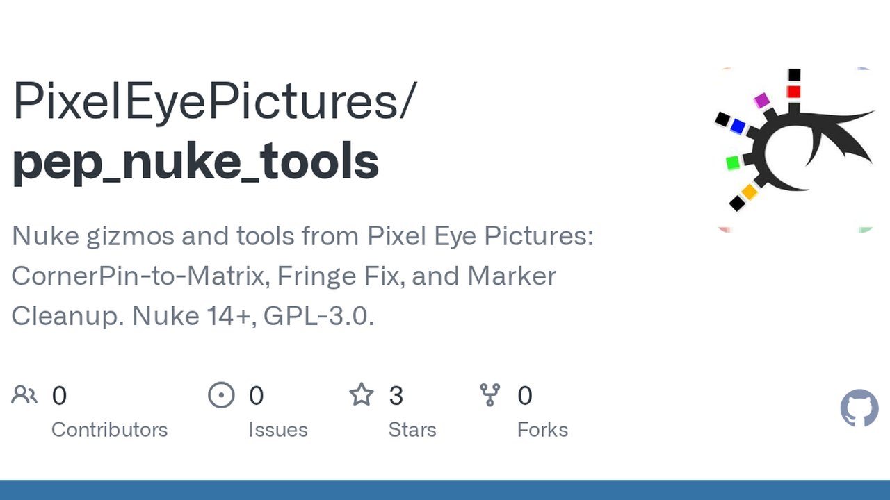 Free Nuke 14 Gizmos: CornerPin to Matrix, Fringe Fix, Marker Cleanup (Pixel Eye Pictures)