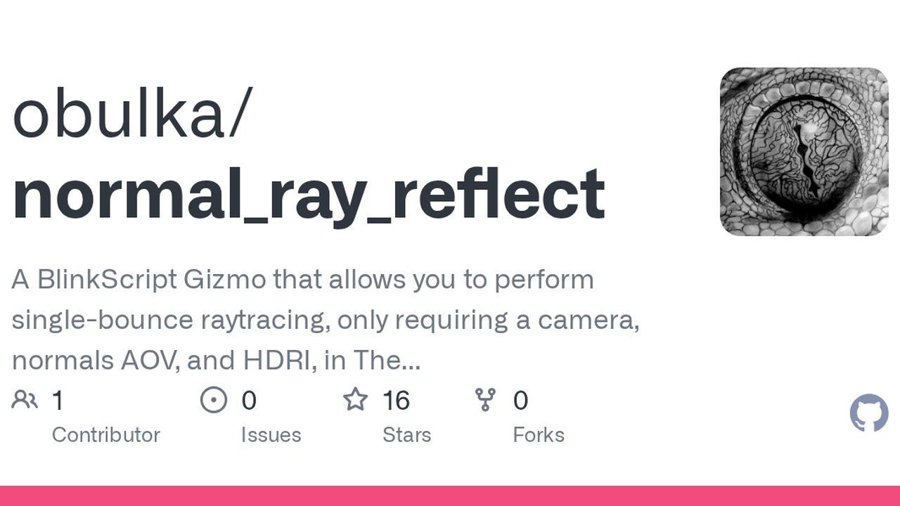 Free Nuke Gizmo: N_RayReflect BlinkScript Raytraced Reflections (Owen Bulka)