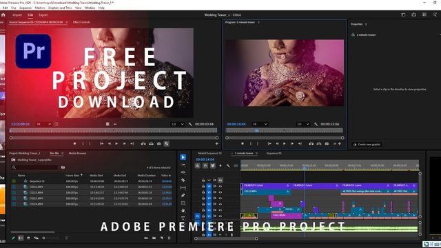 Free Premiere Pro Wedding Highlight Project (Royal Photoediting)