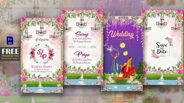 Free Premiere Pro Wedding Invitation Template (Editor's Library)